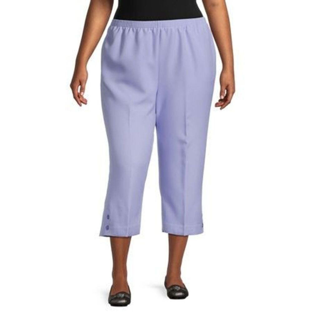Alfred Dunner Classic Fit Capri - Iris - Size 18